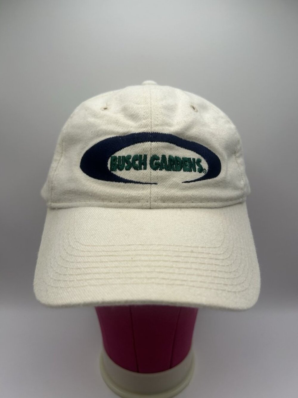 Vintage Busch Gardens Strapback Hat Cap Kudzu 100% Cotton Dad Hat Logo 90s Vntg